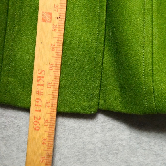 Tulle Anthropologie Wool Blend Coat Womens Size XS Button Up Green Retro Winter - Picture 7 of 9